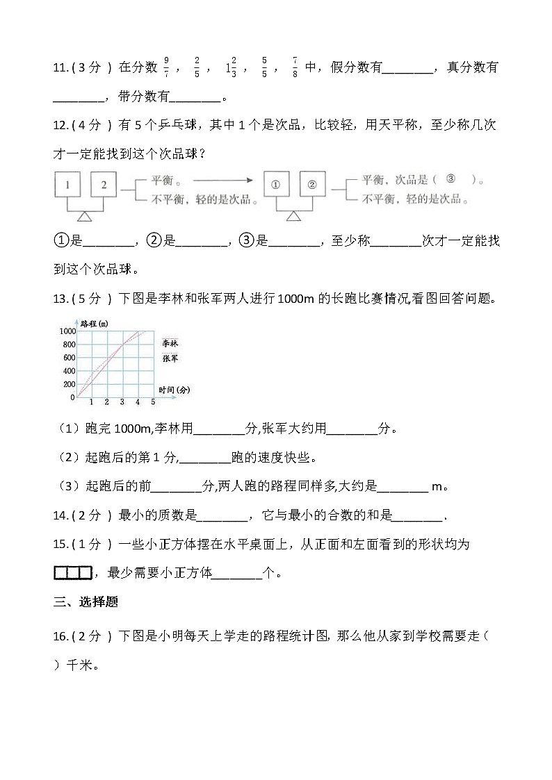 人教版五升六数学暑期衔接提优卷(六)含答案第2页