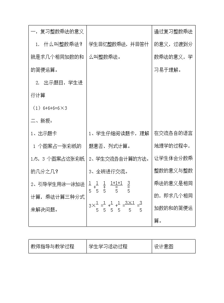 人教版六年级数学上册《分数乘法》教案公开课教学设计 (20)02