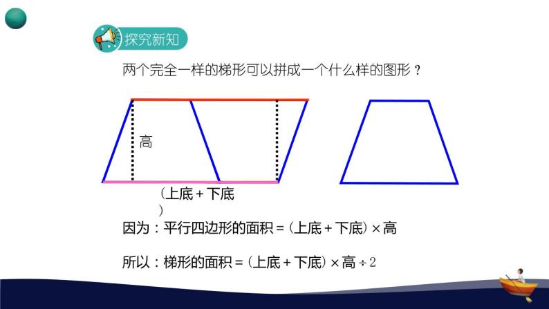 人教版五年级数学上册 _第六单元_3_《梯形的面积》教学课件05