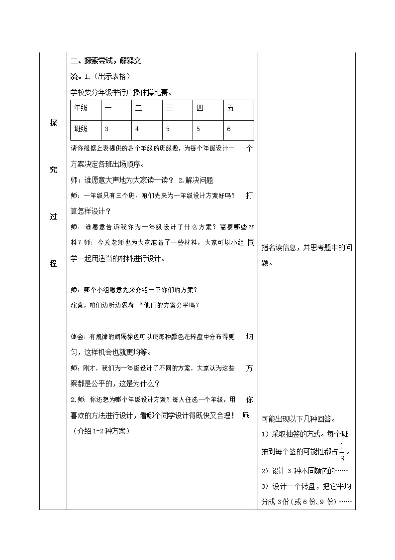 人教版五年级数学上册《可能性》教案公开课教学设计 (12)02