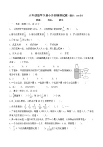 六年级数学下册小升初模拟试题-通用版-无答案