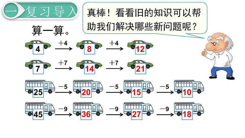 人教版数学一年级下册第7单元 找规律课件—— 找规律(2)02