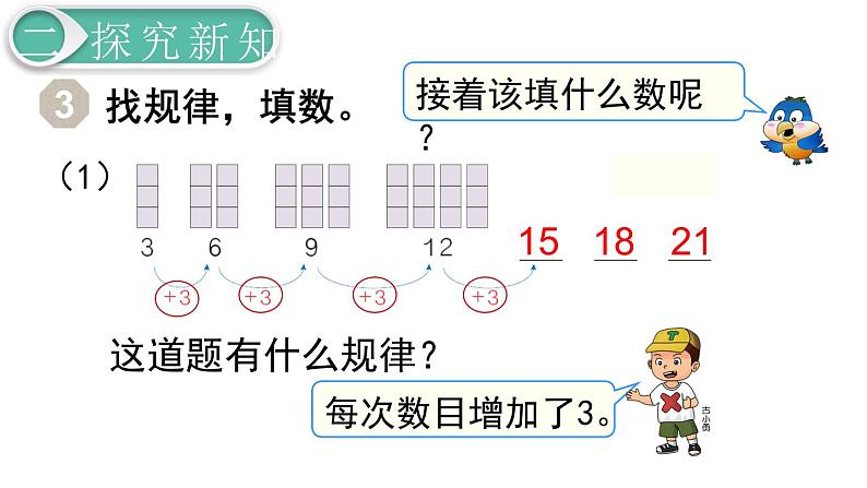 人教版数学一年级下册第7单元 找规律课件—— 找规律(2)03