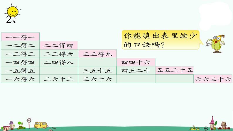 苏教版二上数学表内乘法(一)(复习)》教学课件第3页