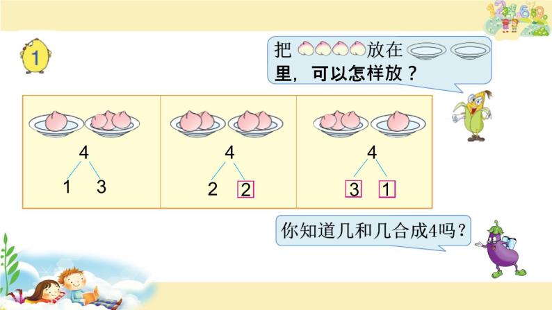 苏教版一上数学课件 13. 2~5的分与合02