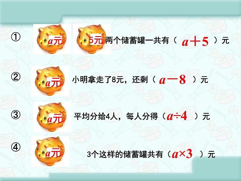 苏教版数学五年级上册 八 用字母表示数(课件)(5)第4页