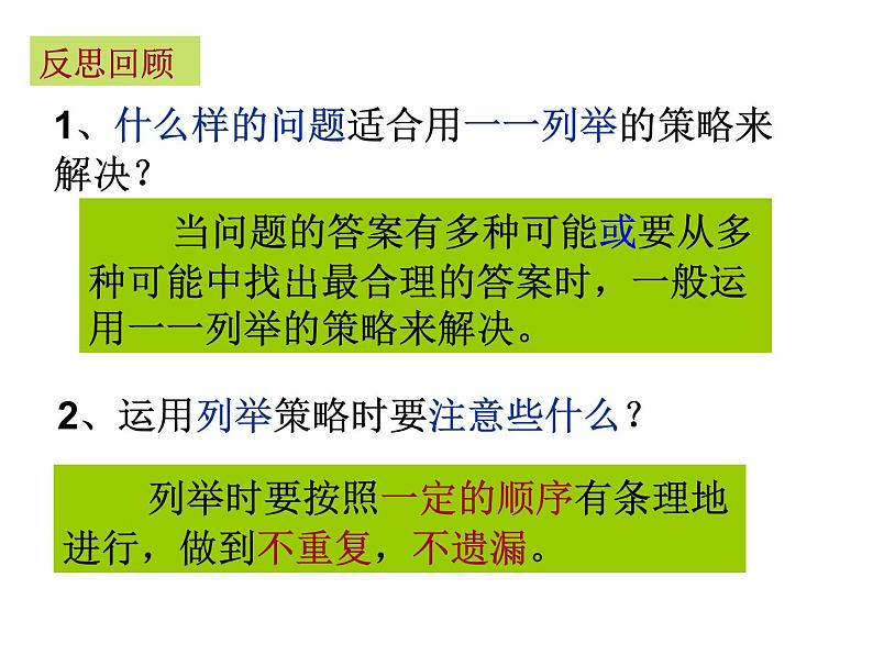 苏教版数学五年级上册 七 用列举的策略解决问题(1) 课件第4页
