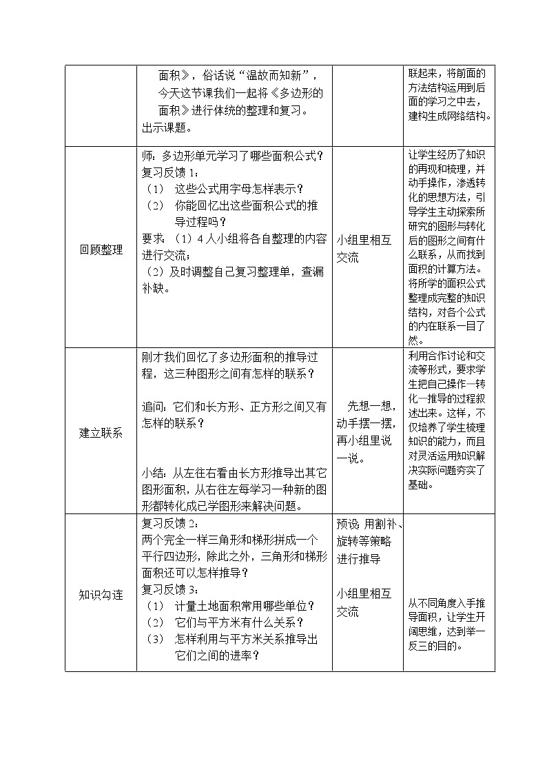 苏教版数学五年级上册 二 多边形的面积(1)(教案)第2页