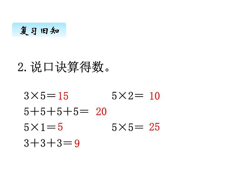 冀教版二年级上 三、22、3、4的乘法口诀2 课件第3页
