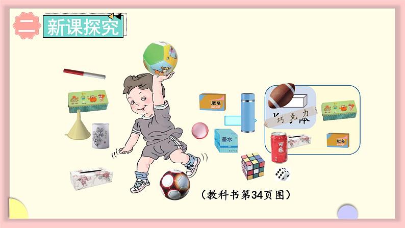 人教版一年级数学上册 4 认识图形(一) 第1课时 认识立体图形 课件第3页