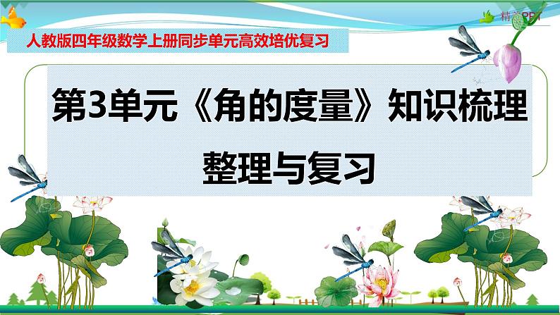人教版 四年级数学上册 第3单元《角的度量》知识梳理(整理与复习课件)01