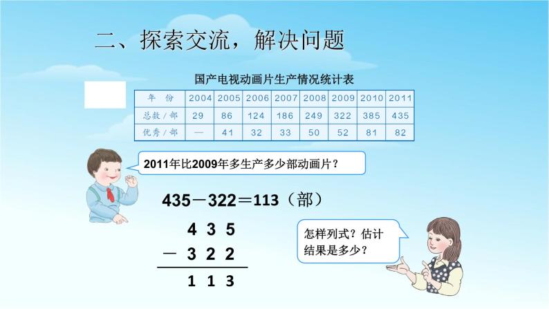 人教版三年级数学上册精品课件、精品教案和学案及达标测试3.4.4减法（1）05