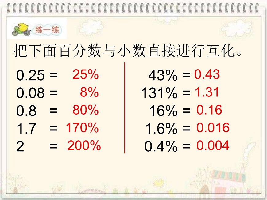 蘇教版數(shù)學六年級上冊 六 《百分數(shù)與小數(shù)的互化》 課件第6頁