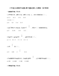 六年级上册数学试题-期中测试卷5-人教版（含答案） (2)