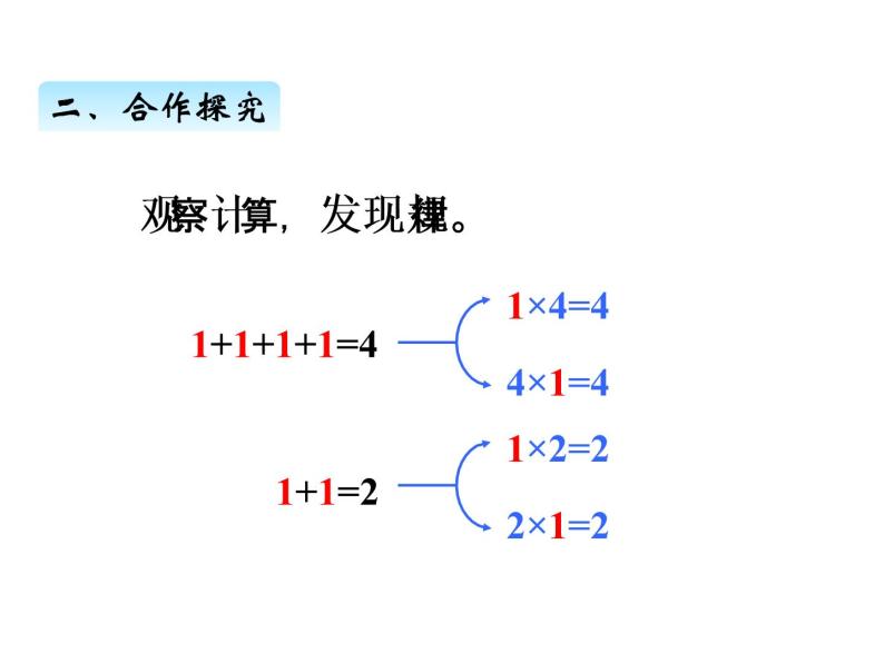 青岛版数学二年级上 第一单元 3有关1和0的乘法 课件05