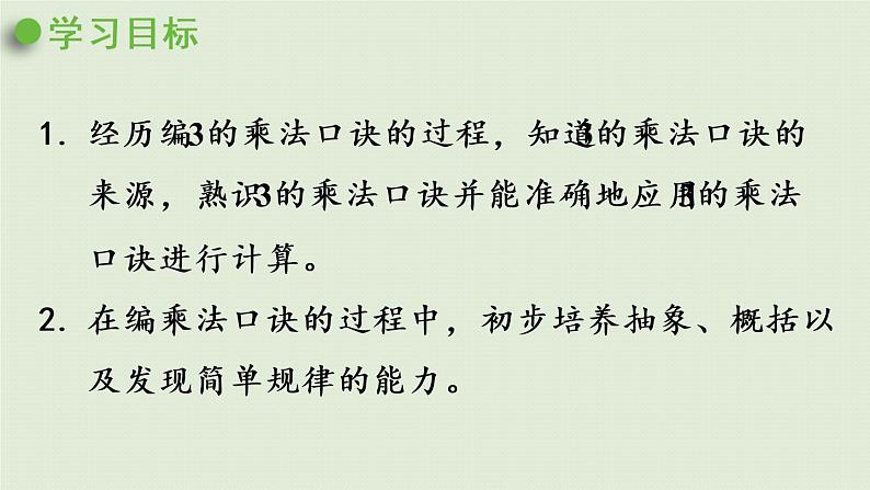 西师版二上第一单元第5课时 3的乘法口诀课件PPT第2页