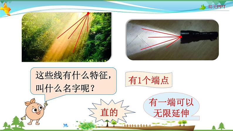 人教版 四年级上册 数学 3.1 线段、直线、射线和角的认识 教学课件(优质)第7页