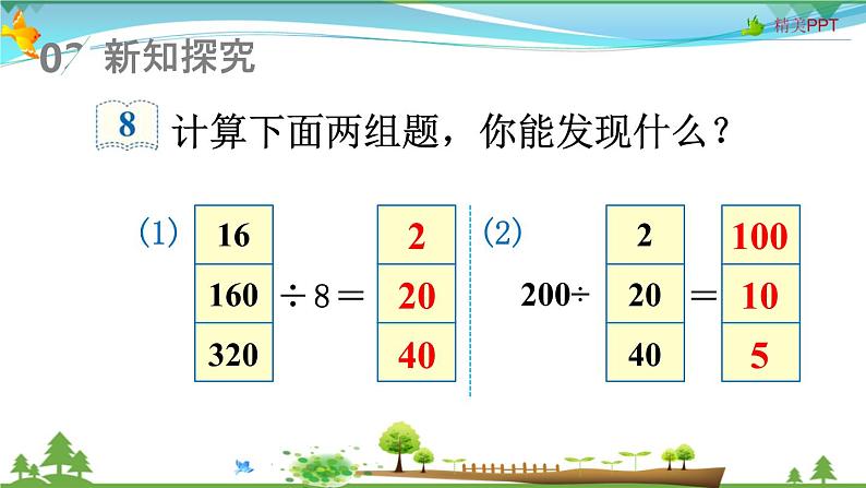 人教版 四年级上册 数学 6.2第6课时 商的变化规律 教学课件(优质)第3页