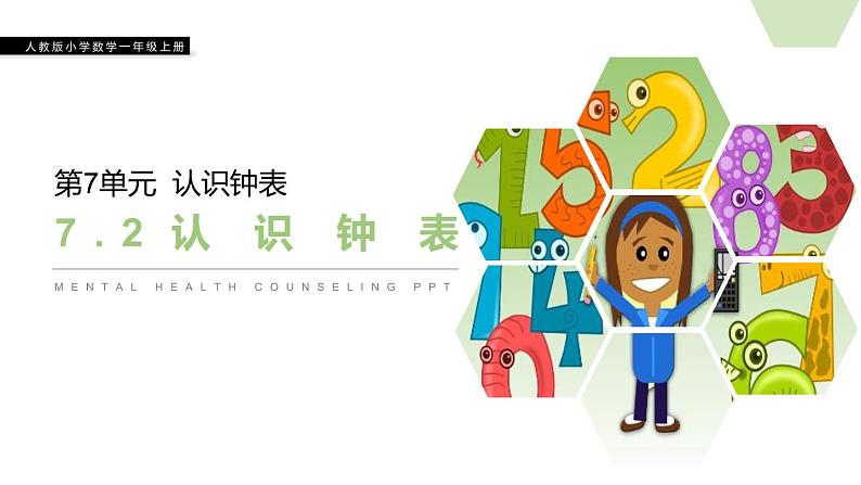 人教版数学二年级上册同步ppt课件7.2认识钟表第1页