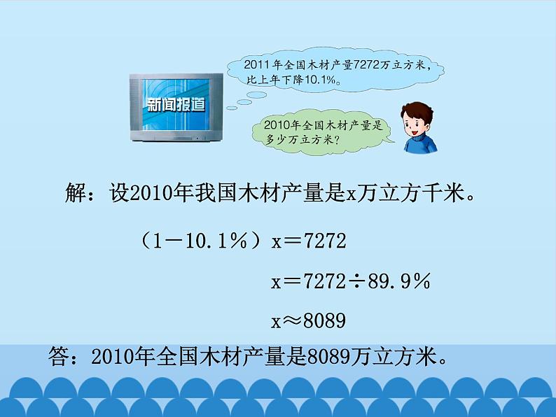 5 百分数的应用-一般应用问题(课件)数学六年级上册-冀教版07