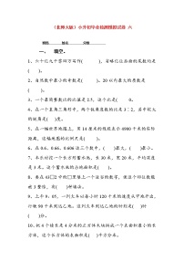 北师大版六年级数学小升初毕业检测模拟试卷（六）
