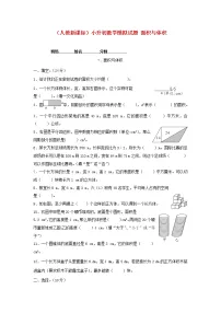 人教版六年级数学小升初专题练习:面积与体积