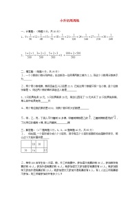 青岛版六年级数学下册小升初周周练（二十二）