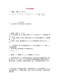 青岛版六年级数学下册小升初周周练（十七）