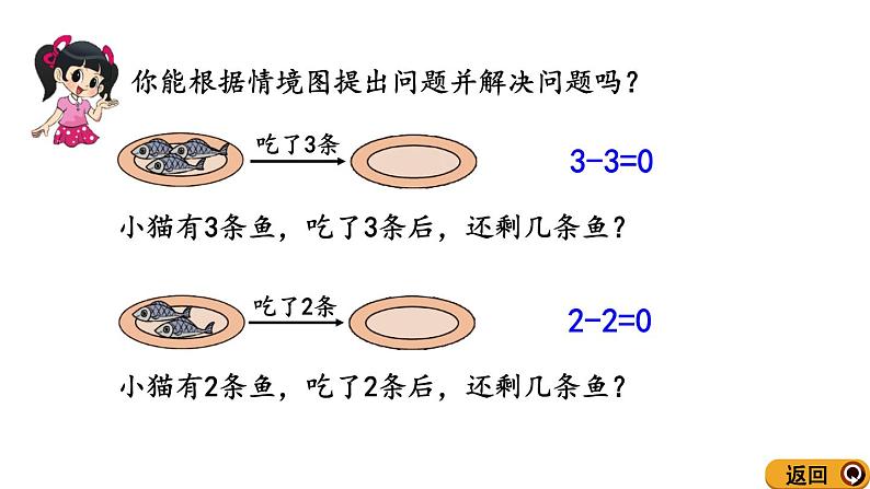 北师大数学一年级上册《可爱的小猫》课件PPT07
