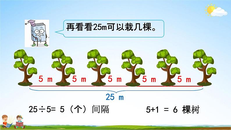 人教版五年级数学上册《7-1 两端都栽的植树问题》教学课件优秀公开课第6页