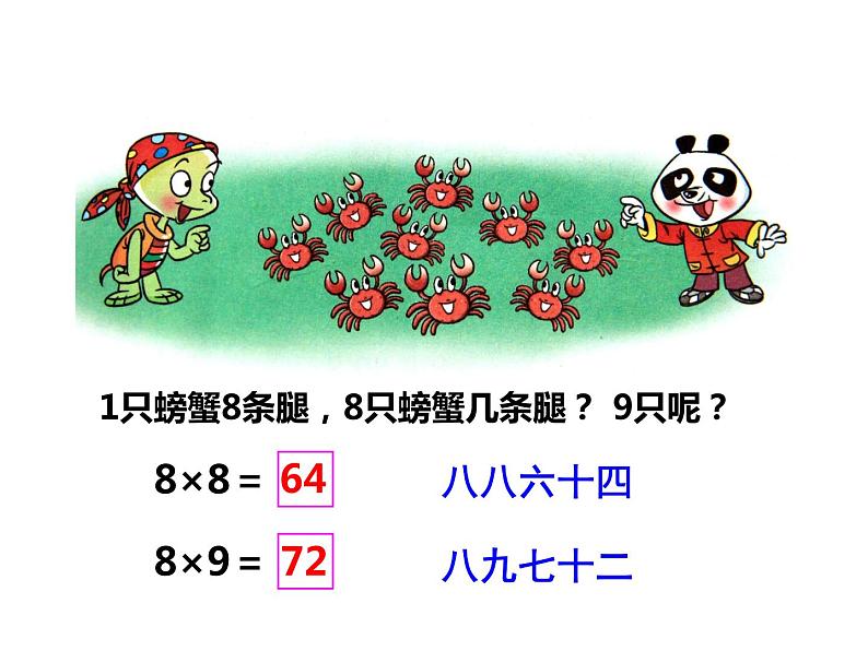 西师大版二年级数学上册课件 3.2 8,9的乘法口诀第5页