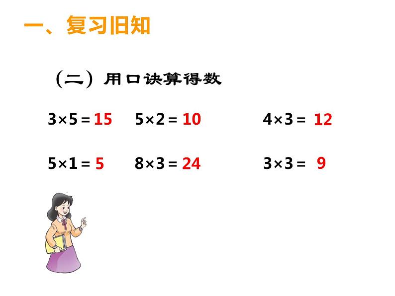 西师大版二年级数学上册课件 1.4 4的乘法口诀02