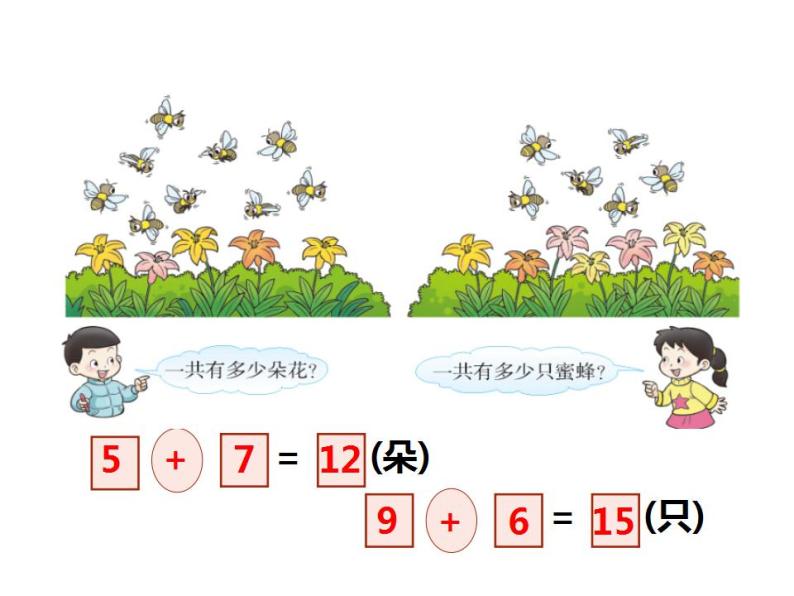 西师大版一年级数学上册课件 5.3 7，6加几06