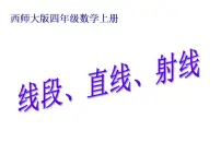 小学数学西师大版四年级上册线段、直线和射线教学ppt课件
