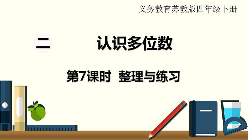 苏教四数下第二单元第7课时 整理与练习课件PPT01