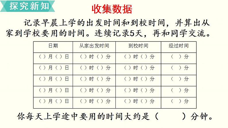 苏教三数下第九单元第4课时 上学时间课件PPT第3页