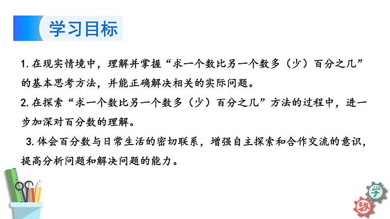 六年级数学上册课件 6.6 求一个数比另一个数多(少)百分之几的实际问题 苏教版02