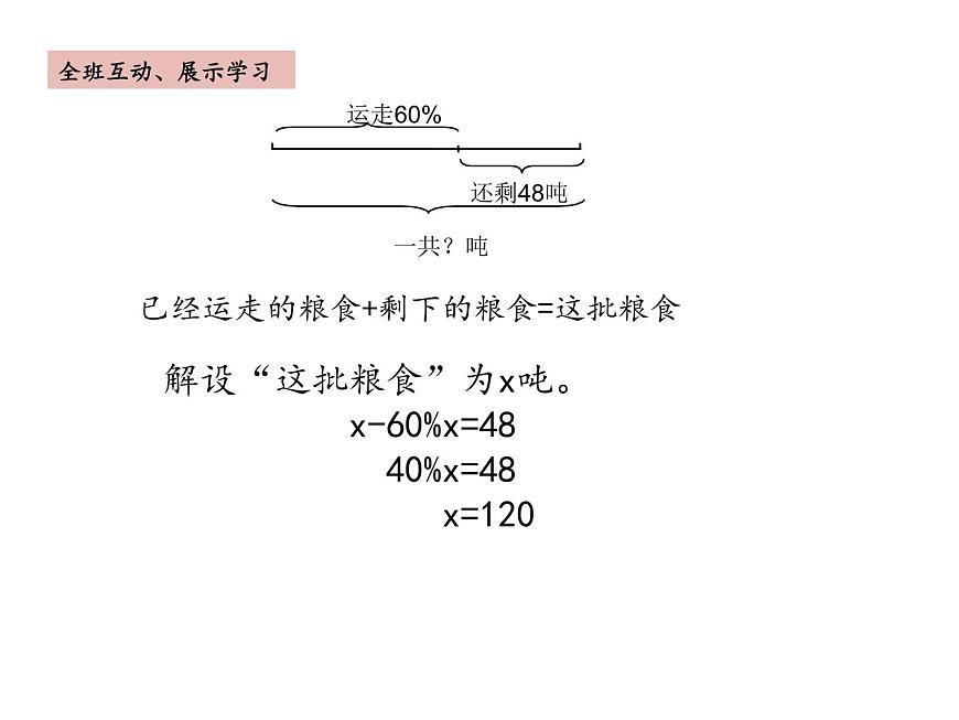 四、列方程解決稍復(fù)雜的百分?jǐn)?shù)實際問題（課件）-2021-2022學(xué)年數(shù)學(xué)六年級上冊 蘇教版第5頁