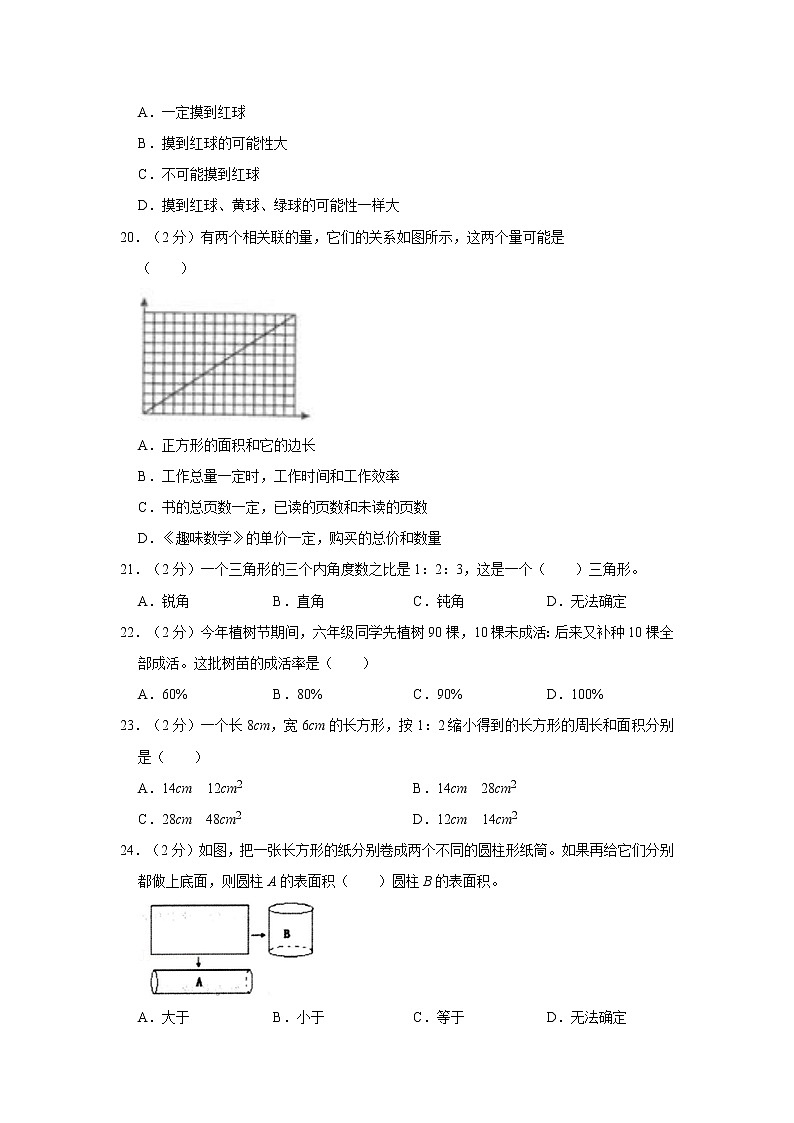 2021年河北省保定市唐县小升初数学试卷 解析版03