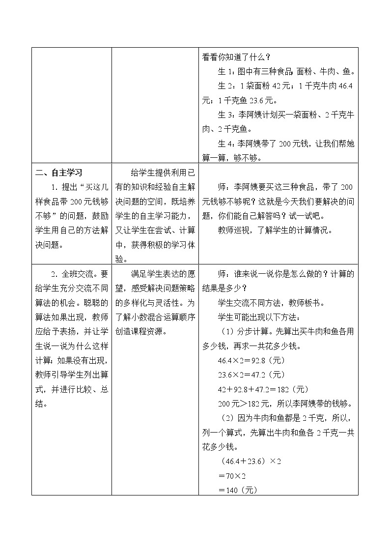 冀教版数学五年级上册 二 小数乘法_6 教案第2页