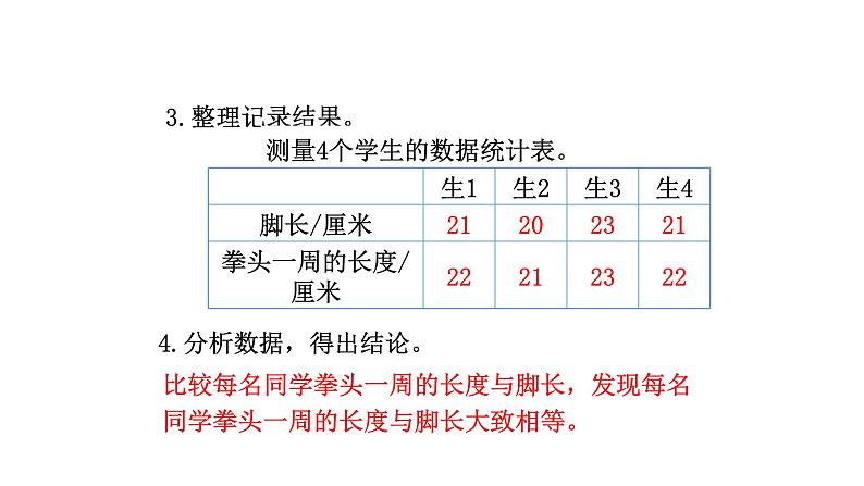 2021-2022学年度北师版二年级数学上册课件 第2课时 寻找身体上的数学“秘密”第6页