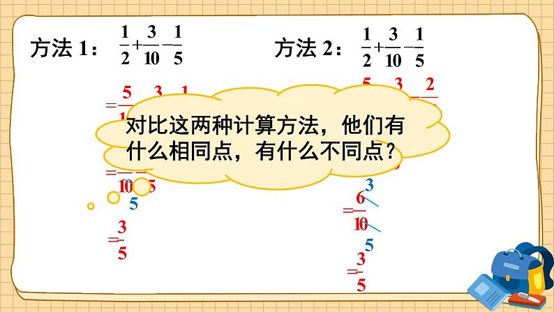 人教版五年级下册-第六单元-分数加减混合运算-第1课时 分数加减混合运算【课件】第6页