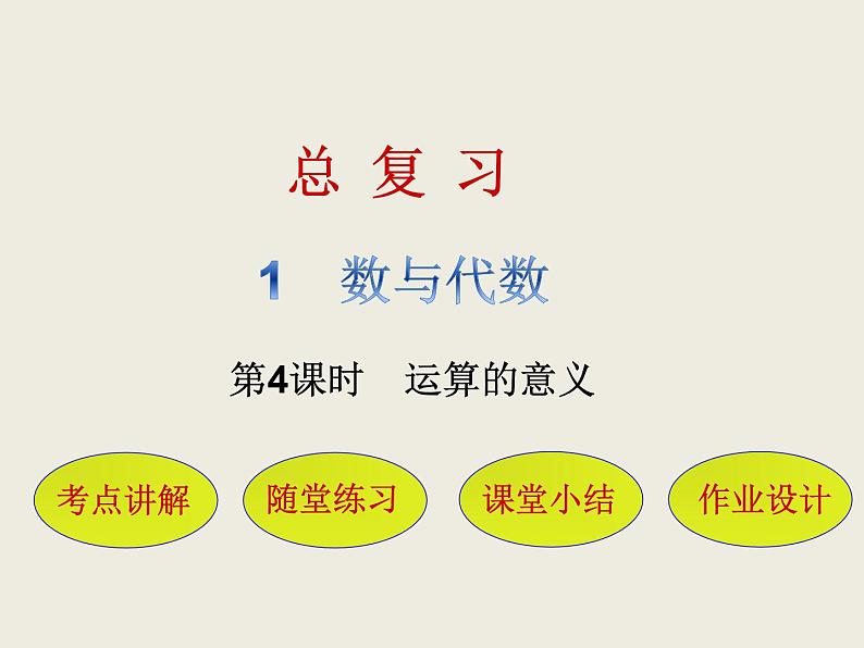北师大版数学六下 运算的意义(课件)第1页