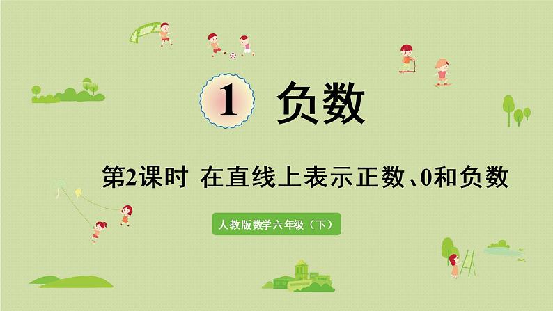 1负数 第2课时 在直线上表示正数、0和负数 (课件)-2020-2021学年数学六年级数学下册第1页