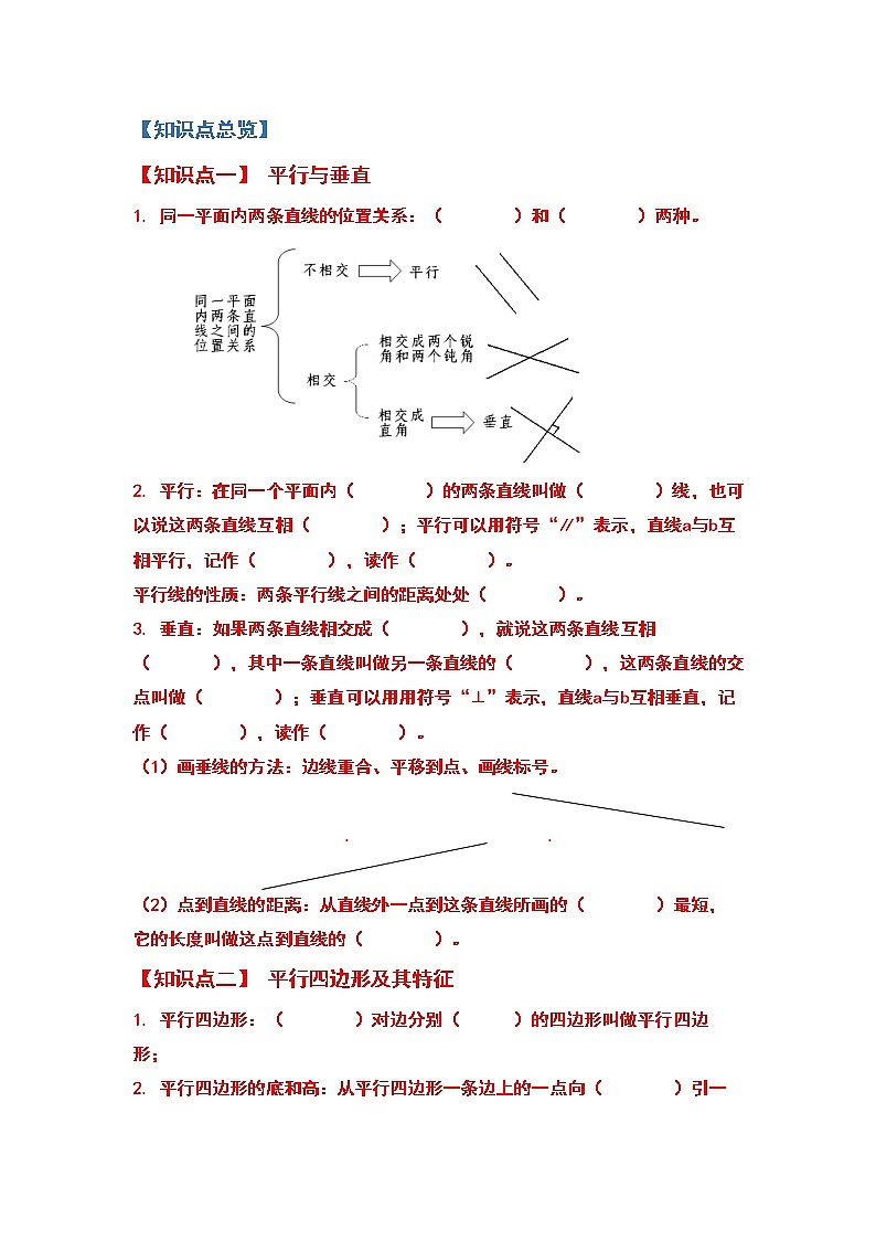 2021-2022学年四年级数学上册典型例题系列之第五单元平行四边形和梯形(原卷版+解析版)02
