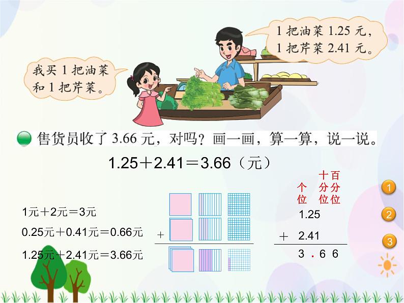 北师大版四年级下数学(课件)第1单元第5课时-买菜第4页
