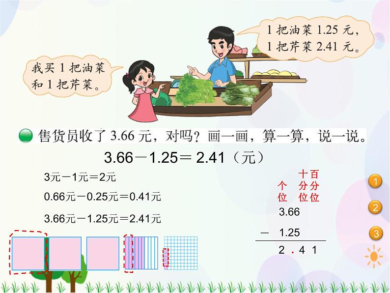 北师大版四年级下数学(课件)第1单元第5课时-买菜第5页