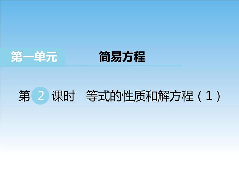 苏教版数学五年级下册 1.2 等式的性质和解方程(1) 课件第1页