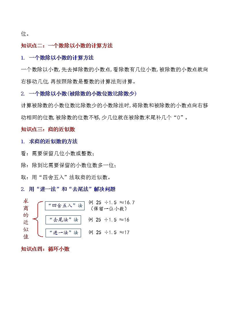 第3讲 小数除法(教师版)(知识梳理+典例分析+举一反三+巩固提升)人教版第2页