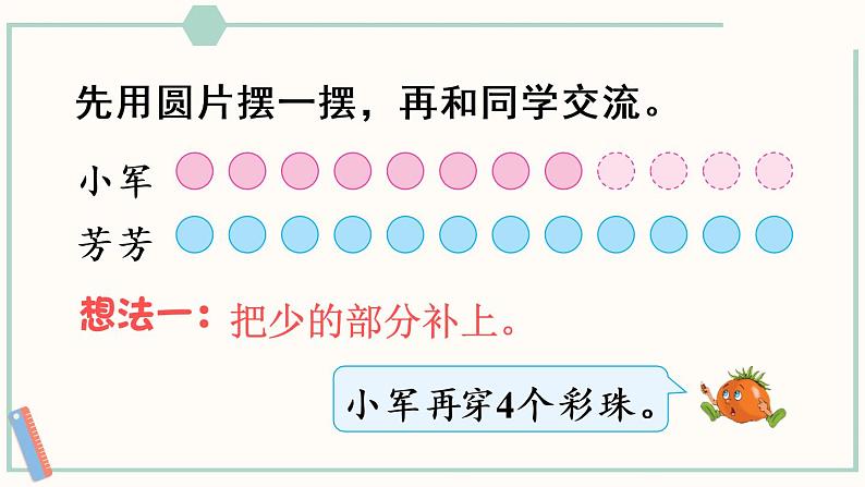 苏教版二年级数学上册 一 100以内的加法和减法(三) 第3课时 解决“同样多”的实际问题 课件第5页